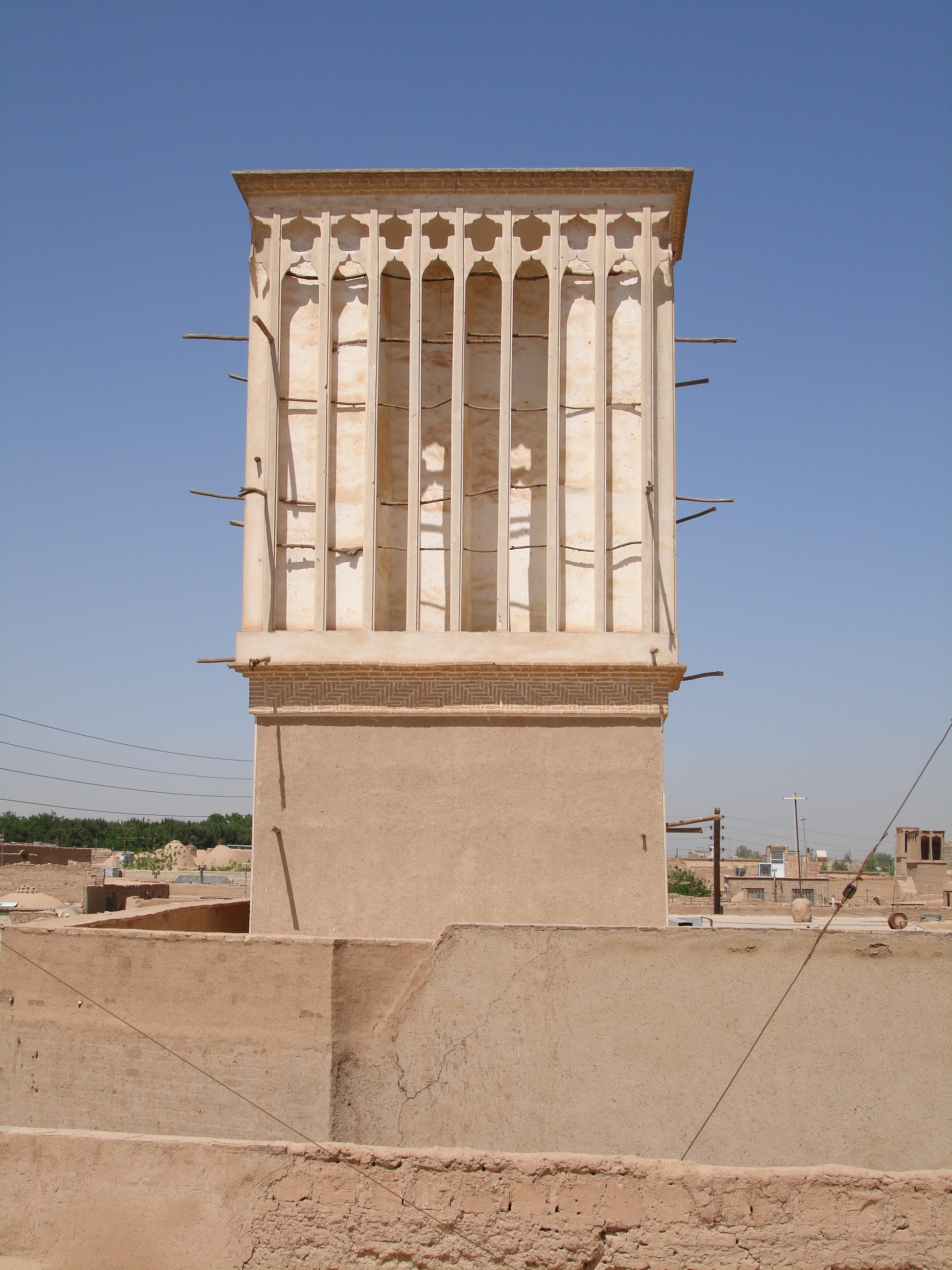 Badgir - a typical ventilation tower in Yazd