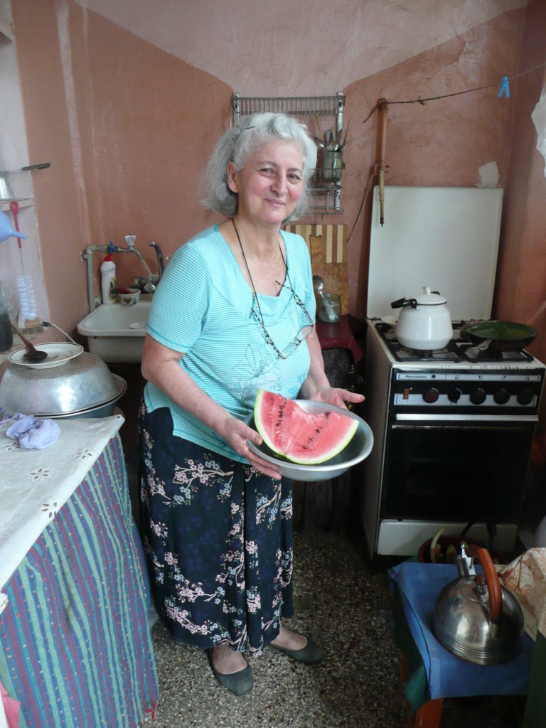 Mediko Gvetadze in her kitchen in Kutaisi - the epitomy of Georgian hospitality