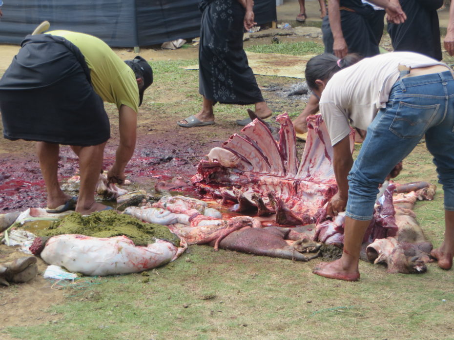 Butchery is done on the spot