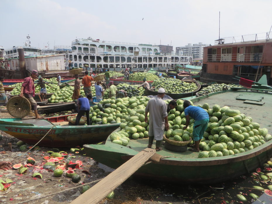 The hectic, riverside melon business
