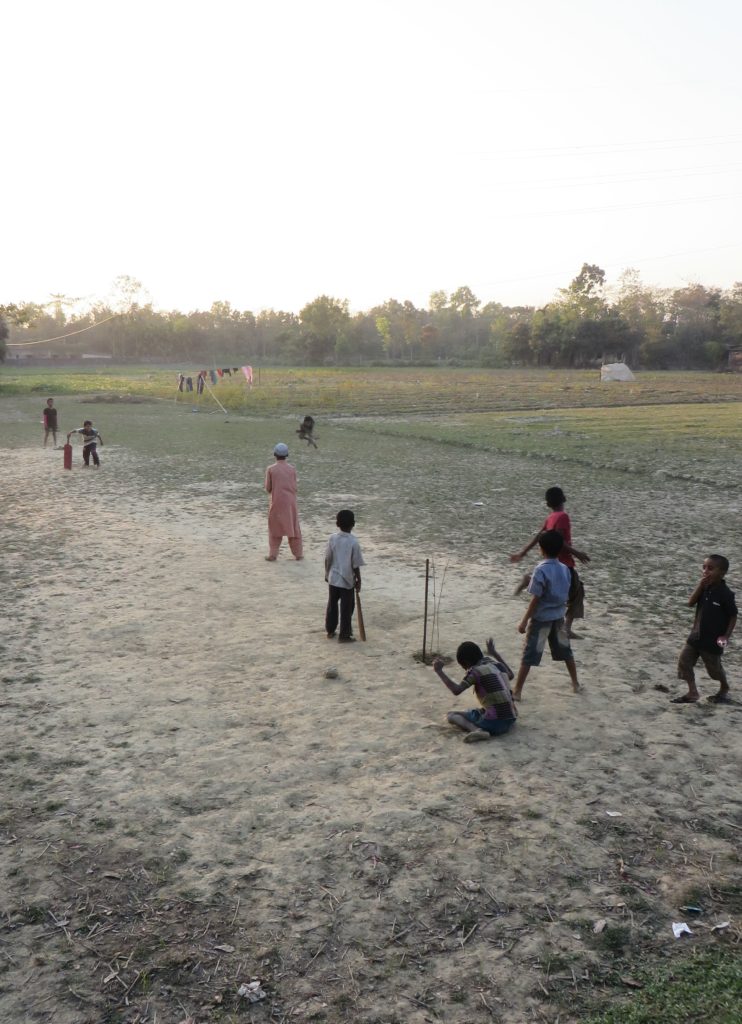 The dusty rural idyll of cricket on the paddy field