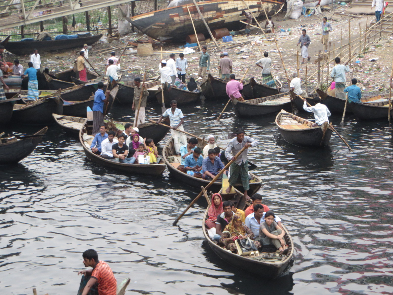 The rubbish strewn river banks of Dhaka and black water indicate that some work remains with the environment.