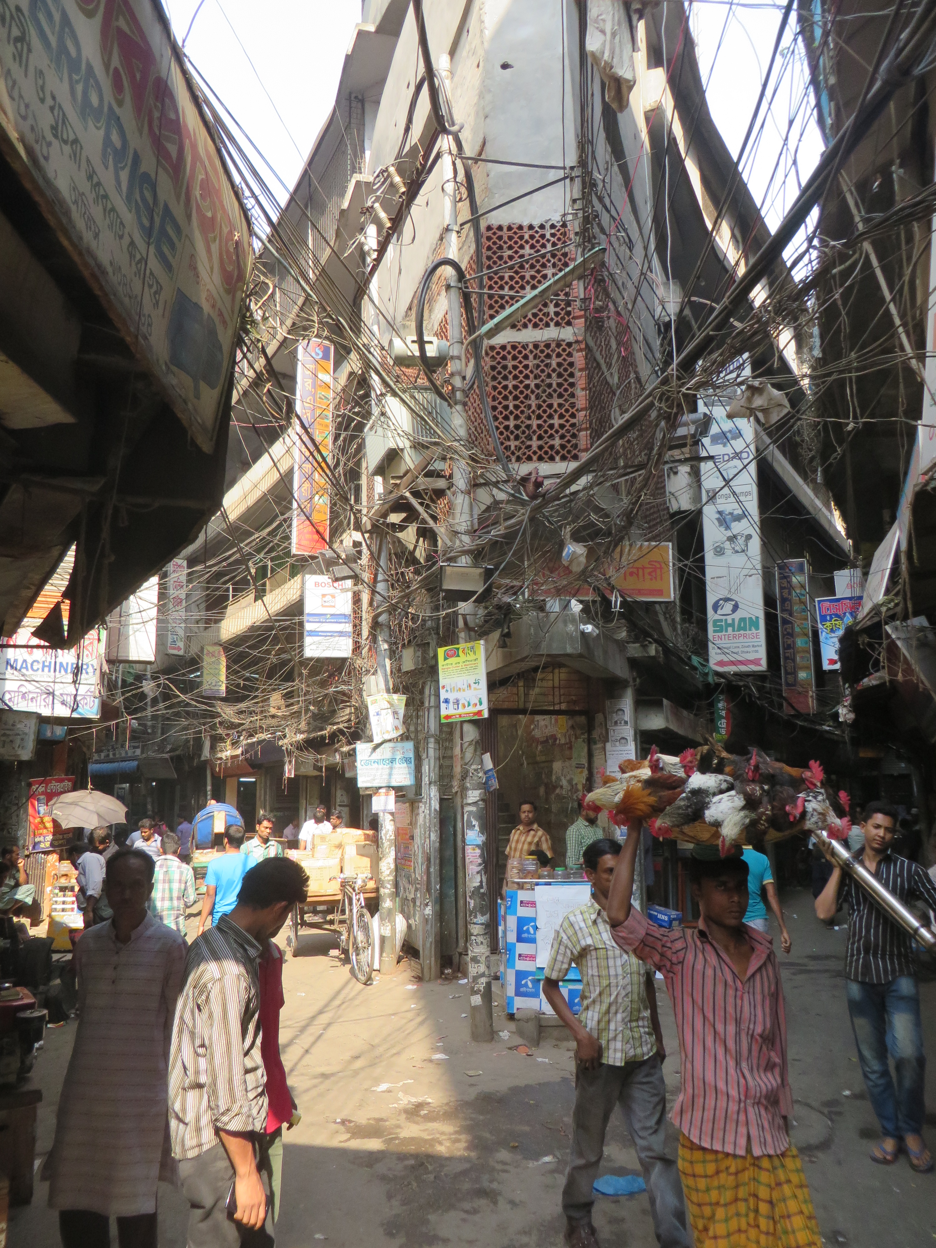 There's never a dull view in the alley ways of Dhaka