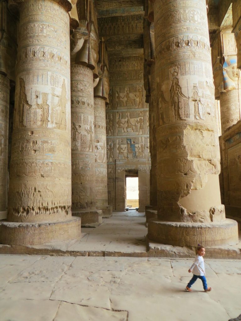 The incredible temple at Dendara, which unlike most of the rest is complete, roof and all